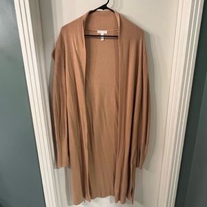 Leith Sweaters- Longline Cardigan in Camel